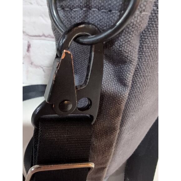 Moop Canvas Small Crossbody Bag Shark Blue Gray Convertible - Picture 7 of 11